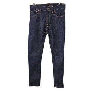 Nudie Jeans Mens Lean Dean Jeans, Dry 16 Dips, Slim, Tapered Fit, Cotton, 30x30